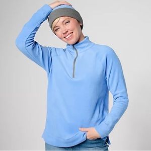 Cuddl Duds Fleecewear Zippered Pullover and Hat